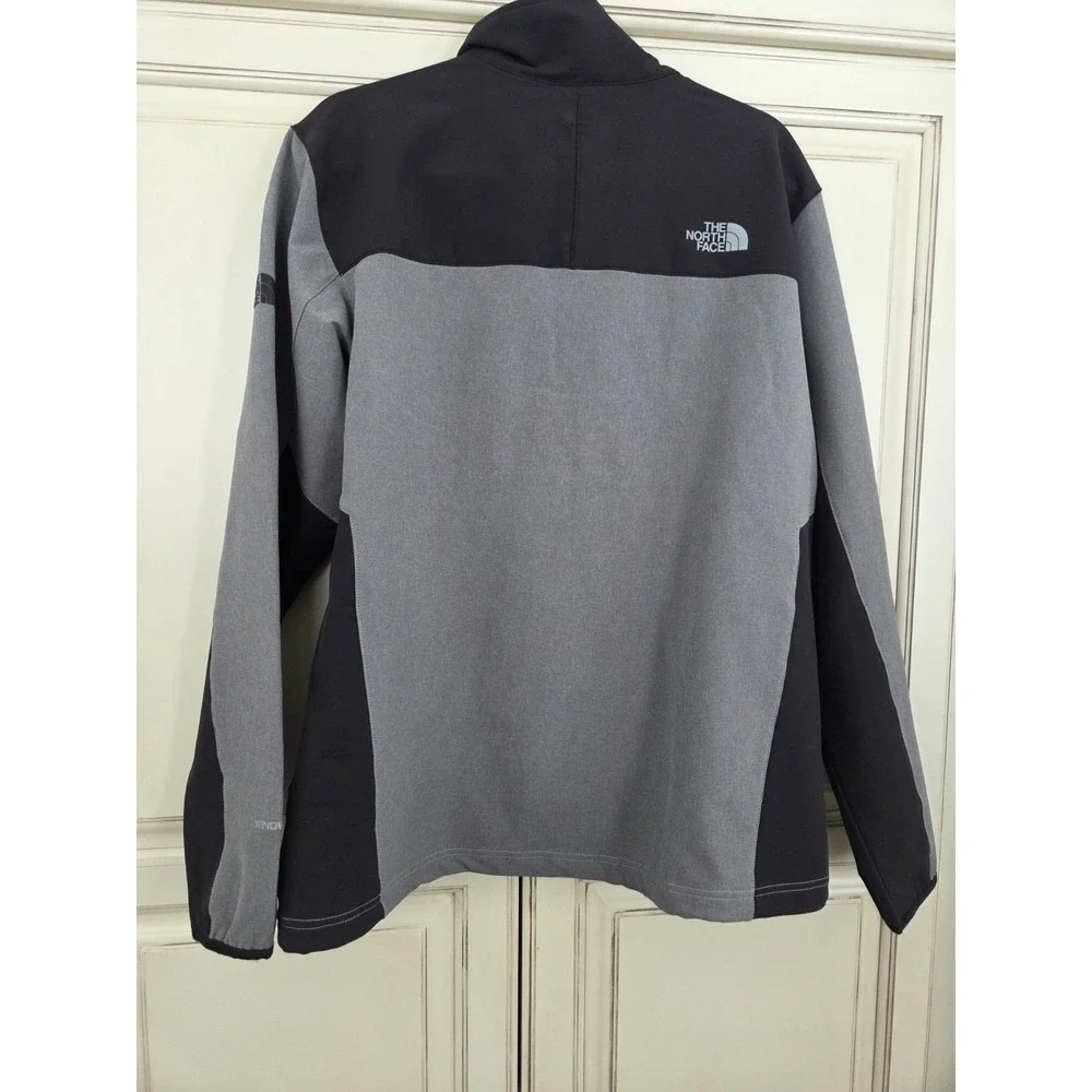 The Northface Windwall Softshell Jacket Men's Large Full Zip Grey Black Colorway